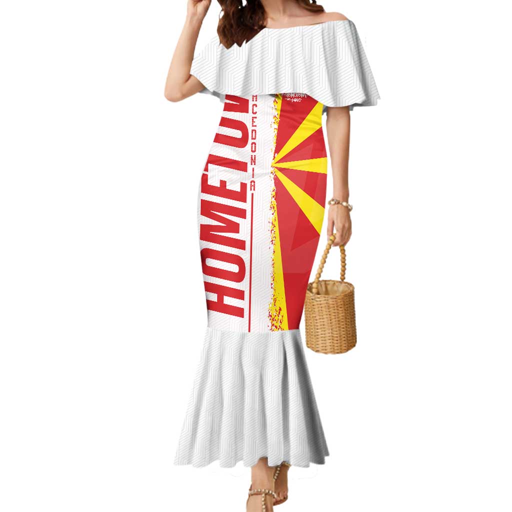 Hometown Macedonia Mermaid Dress Flag and Map - Wonder Print Shop