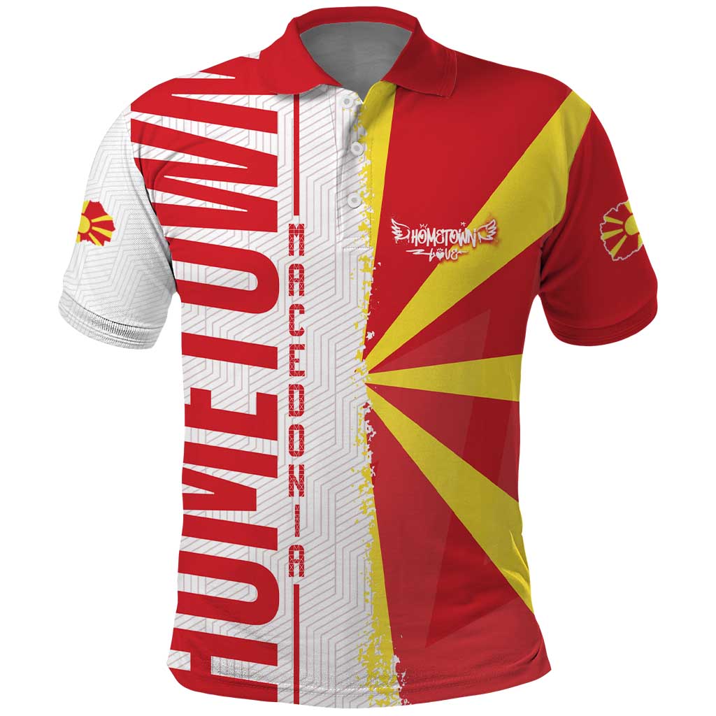 Hometown Macedonia Polo Shirt Flag and Map - Wonder Print Shop