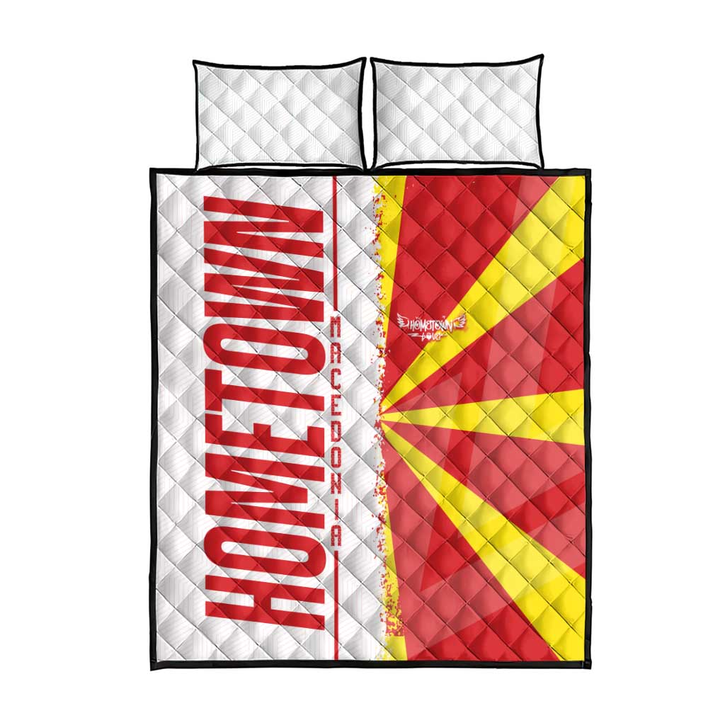 Hometown Macedonia Quilt Bed Set Flag and Map - Wonder Print Shop
