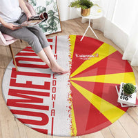 Hometown Macedonia Round Carpet Flag and Map