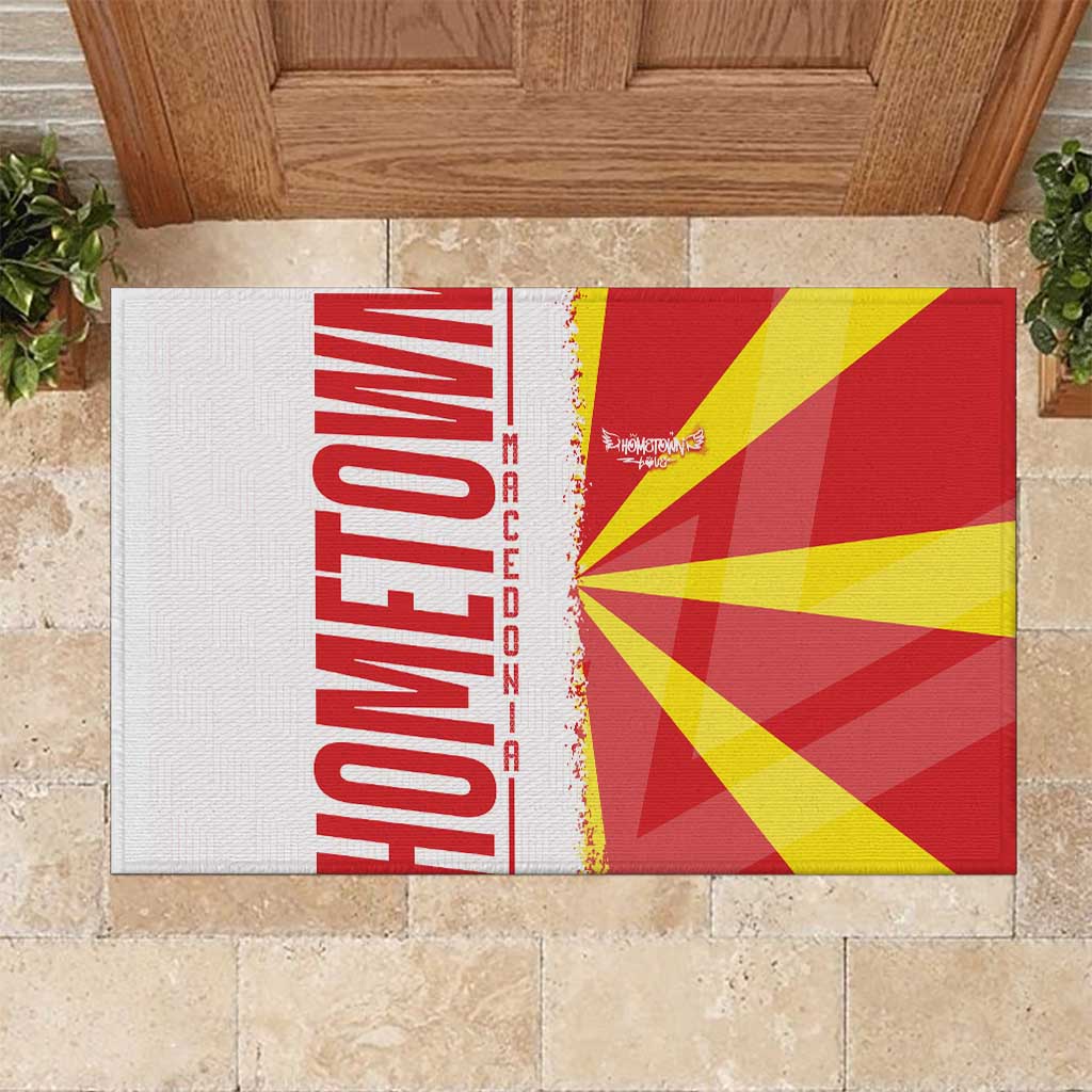 Hometown Macedonia Rubber Doormat Flag and Map - Wonder Print Shop