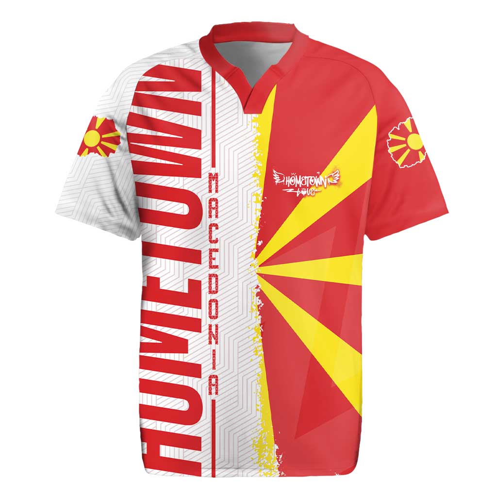 Hometown Macedonia Rugby Jersey Flag and Map - Wonder Print Shop