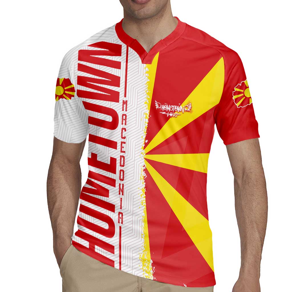 Hometown Macedonia Rugby Jersey Flag and Map - Wonder Print Shop
