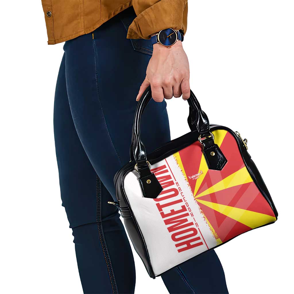 Hometown Macedonia Shoulder Handbag Flag and Map