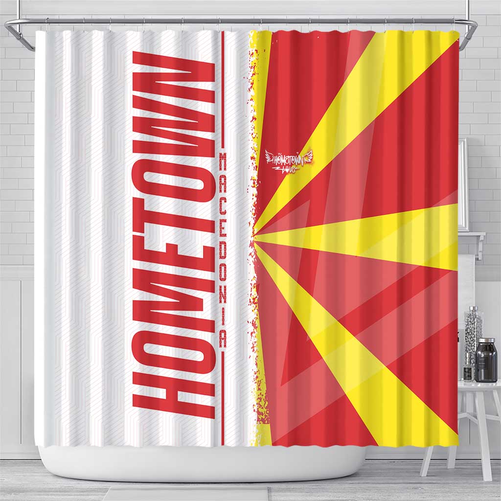 Hometown Macedonia Shower Curtain Flag and Map