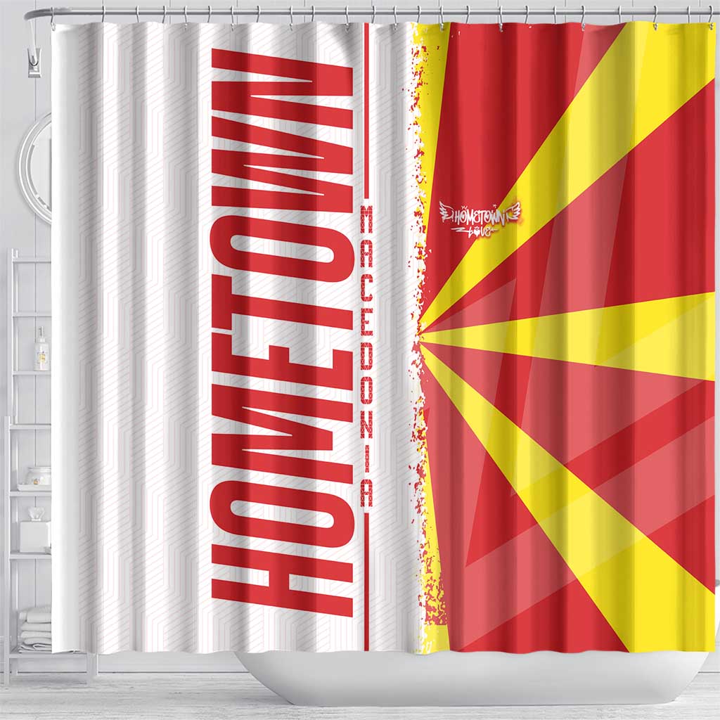 Hometown Macedonia Shower Curtain Flag and Map