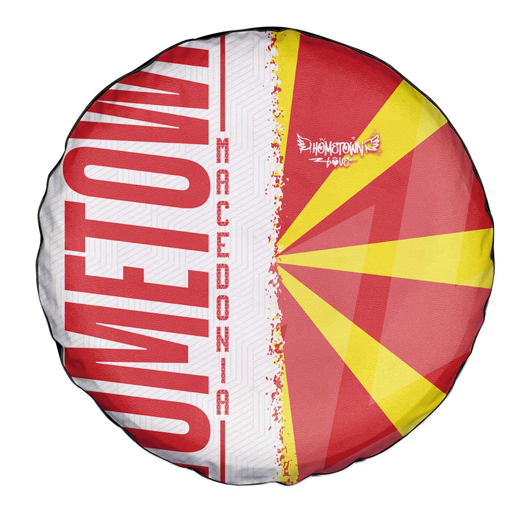 Hometown Macedonia Spare Tire Cover Flag and Map - Wonder Print Shop