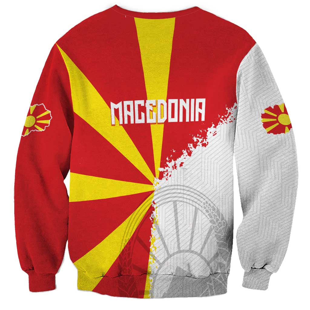 Hometown Macedonia Sweatshirt Flag and Map - Wonder Print Shop
