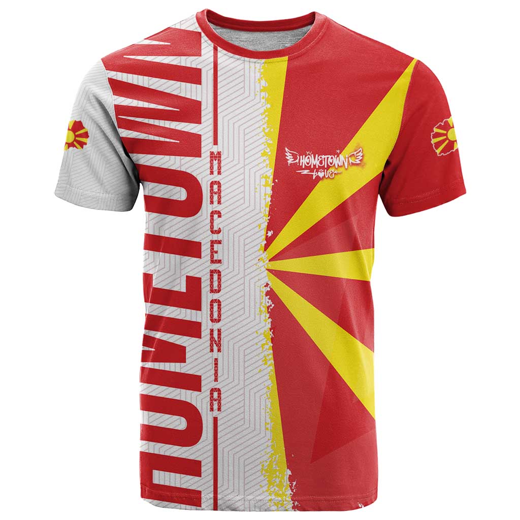 Hometown Macedonia T Shirt Flag and Map - Wonder Print Shop