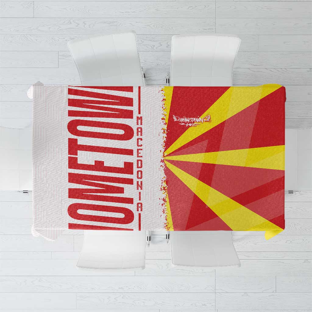Hometown Macedonia Tablecloth Flag and Map - Wonder Print Shop