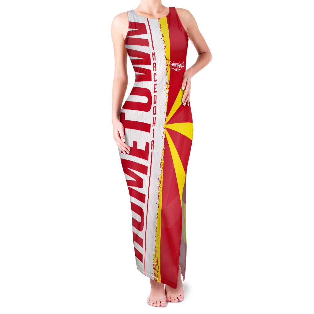 Hometown Macedonia Tank Maxi Dress Flag and Map - Wonder Print Shop