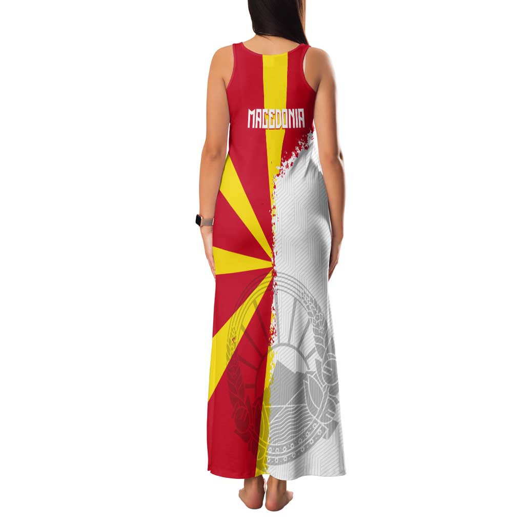 Hometown Macedonia Tank Maxi Dress Flag and Map - Wonder Print Shop