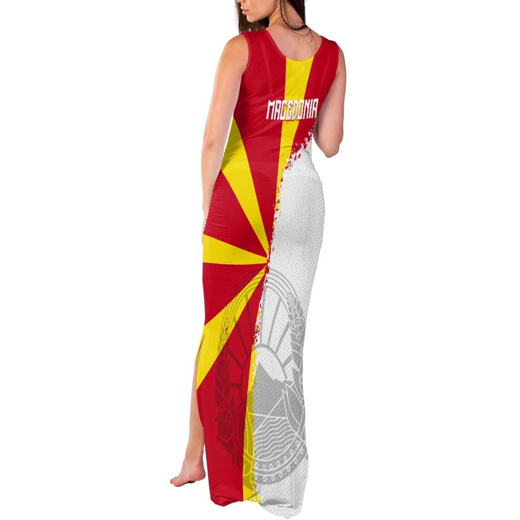 Hometown Macedonia Tank Maxi Dress Flag and Map - Wonder Print Shop