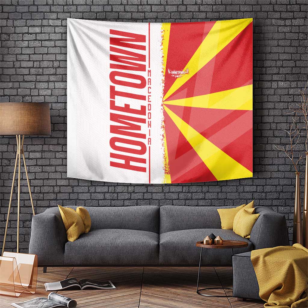 Hometown Macedonia Tapestry Flag and Map - Wonder Print Shop