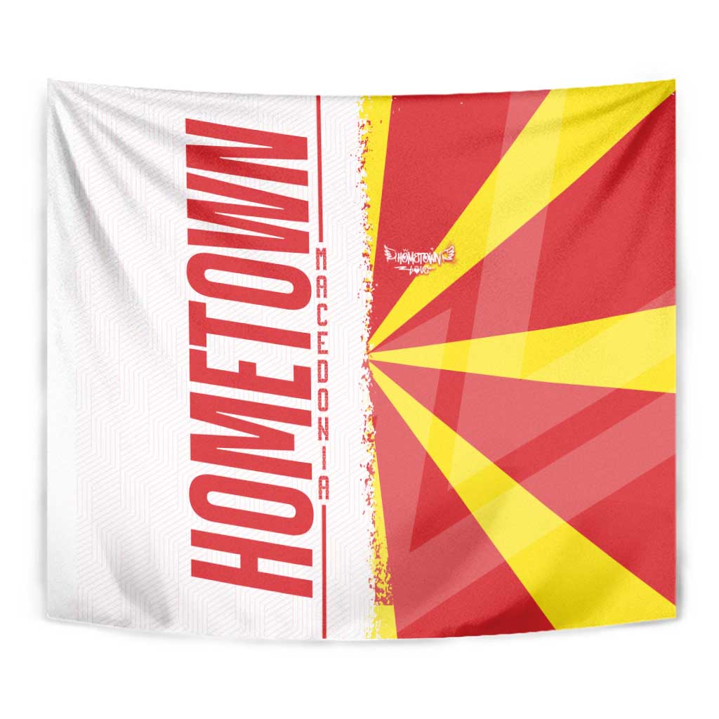 Hometown Macedonia Tapestry Flag and Map - Wonder Print Shop