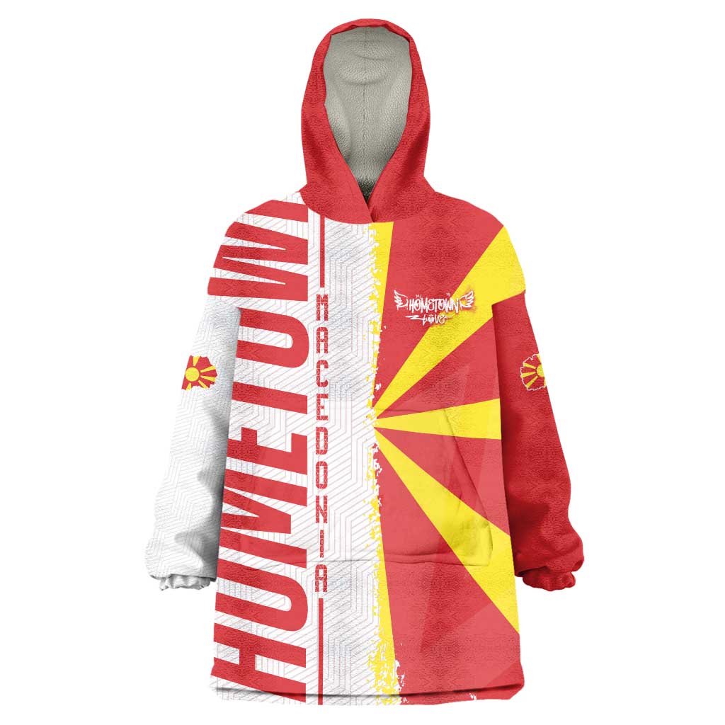Hometown Macedonia Wearable Blanket Hoodie Flag and Map - Wonder Print Shop