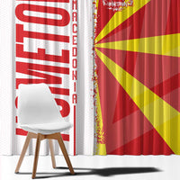 Hometown Macedonia Window Curtain Flag and Map - Wonder Print Shop
