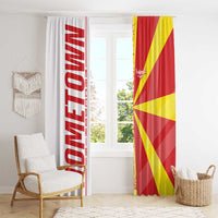 Hometown Macedonia Window Curtain Flag and Map - Wonder Print Shop