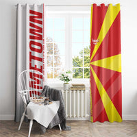 Hometown Macedonia Window Curtain Flag and Map - Wonder Print Shop