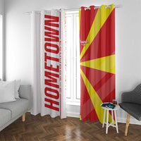 Hometown Macedonia Window Curtain Flag and Map - Wonder Print Shop