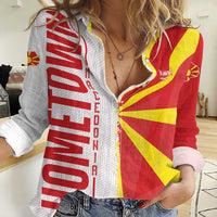 Hometown Macedonia Women Casual Shirt Flag and Map - Wonder Print Shop