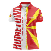 Hometown Macedonia Women Polo Shirt Flag and Map - Wonder Print Shop
