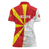 Hometown Macedonia Women Polo Shirt Flag and Map - Wonder Print Shop