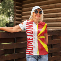 Hometown Macedonia Women Polo Shirt Flag and Map - Wonder Print Shop