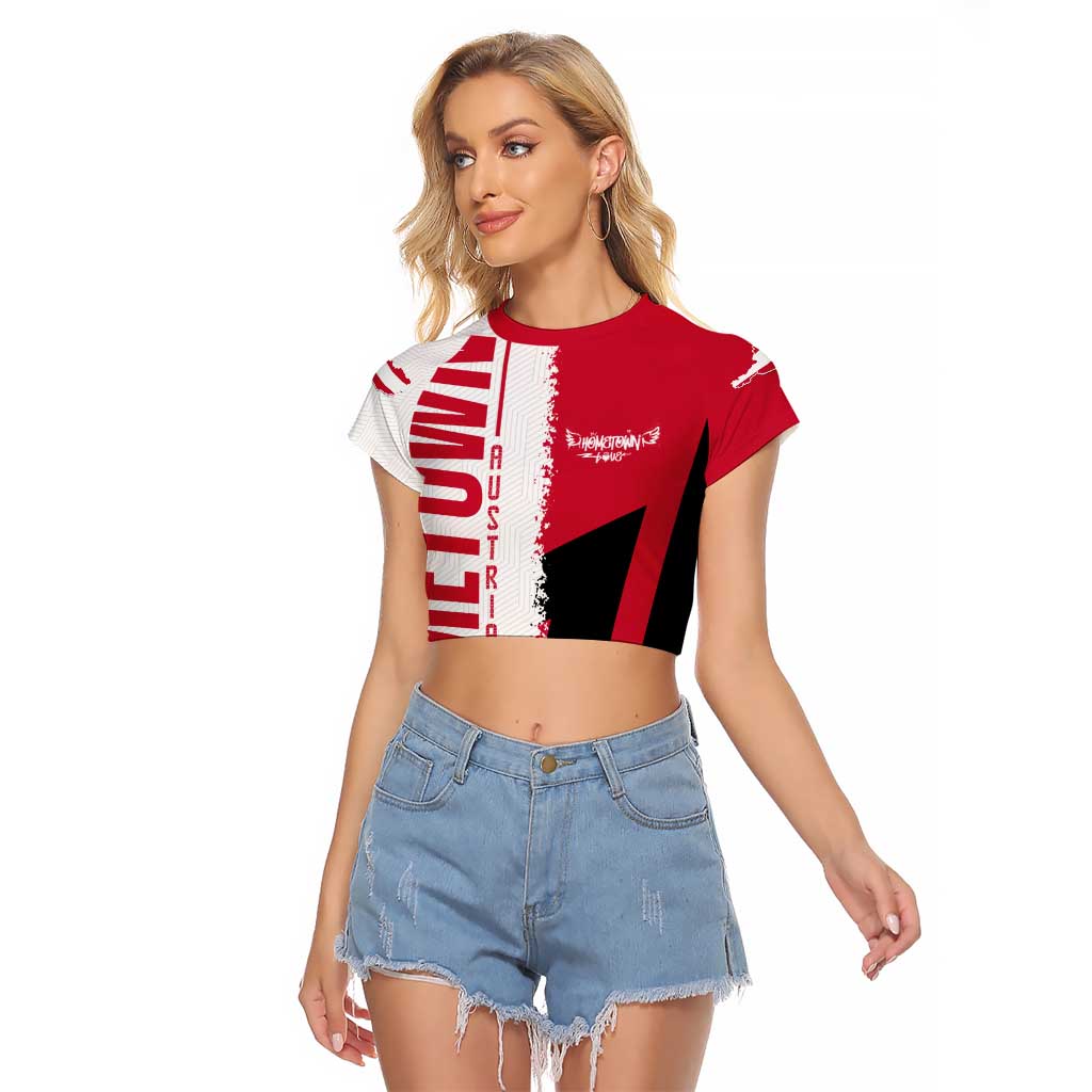 Hometown Cuba Raglan Cropped T Shirt Flag and Map - Wonder Print Shop