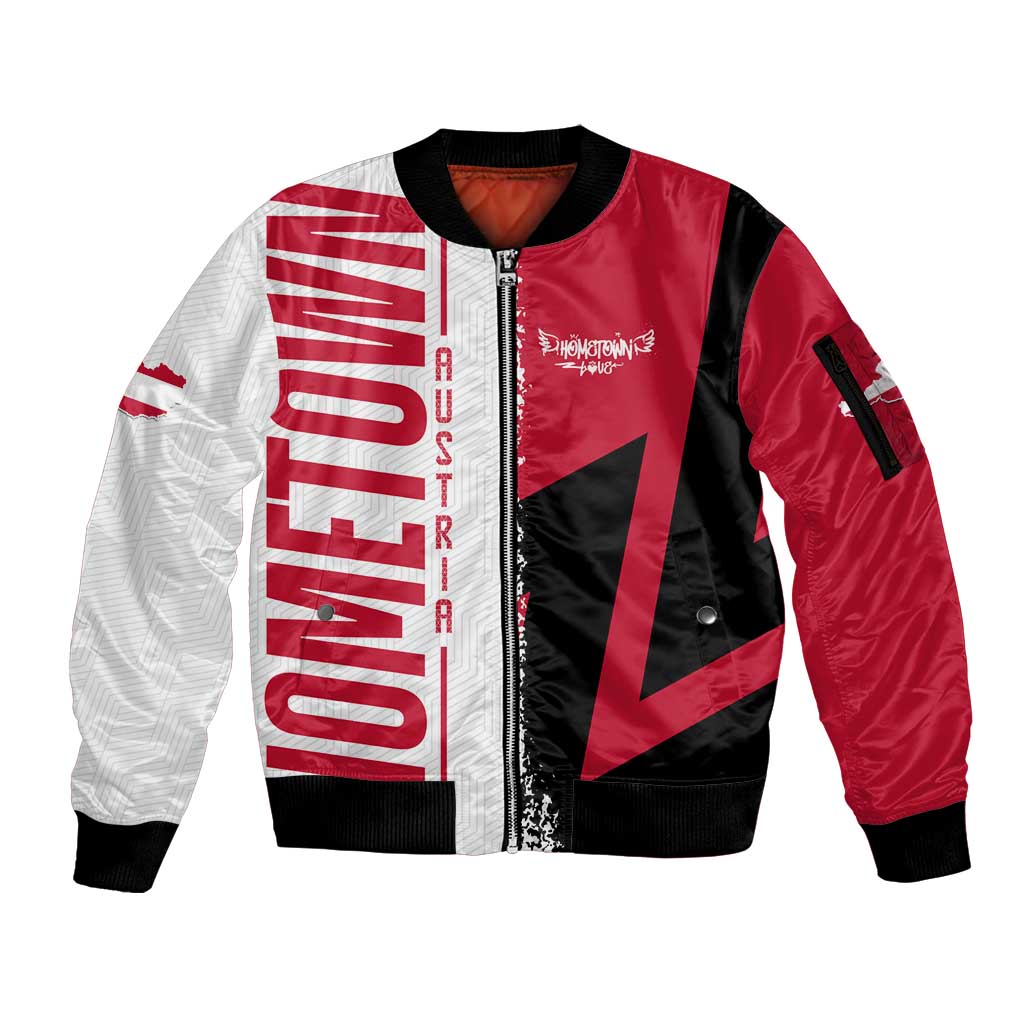 Hometown Cuba Sleeve Zip Bomber Jacket Flag and Map - Wonder Print Shop