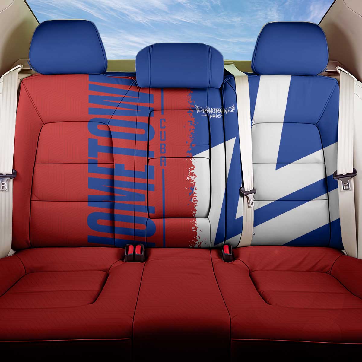 Hometown Czechia Back Car Seat Cover Flag and Map - Wonder Print Shop