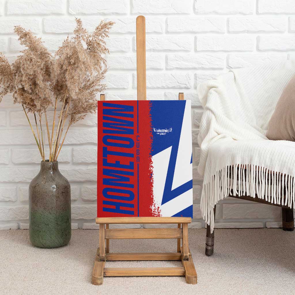 Hometown Czechia Canvas Wall Art Flag and Map - Wonder Print Shop