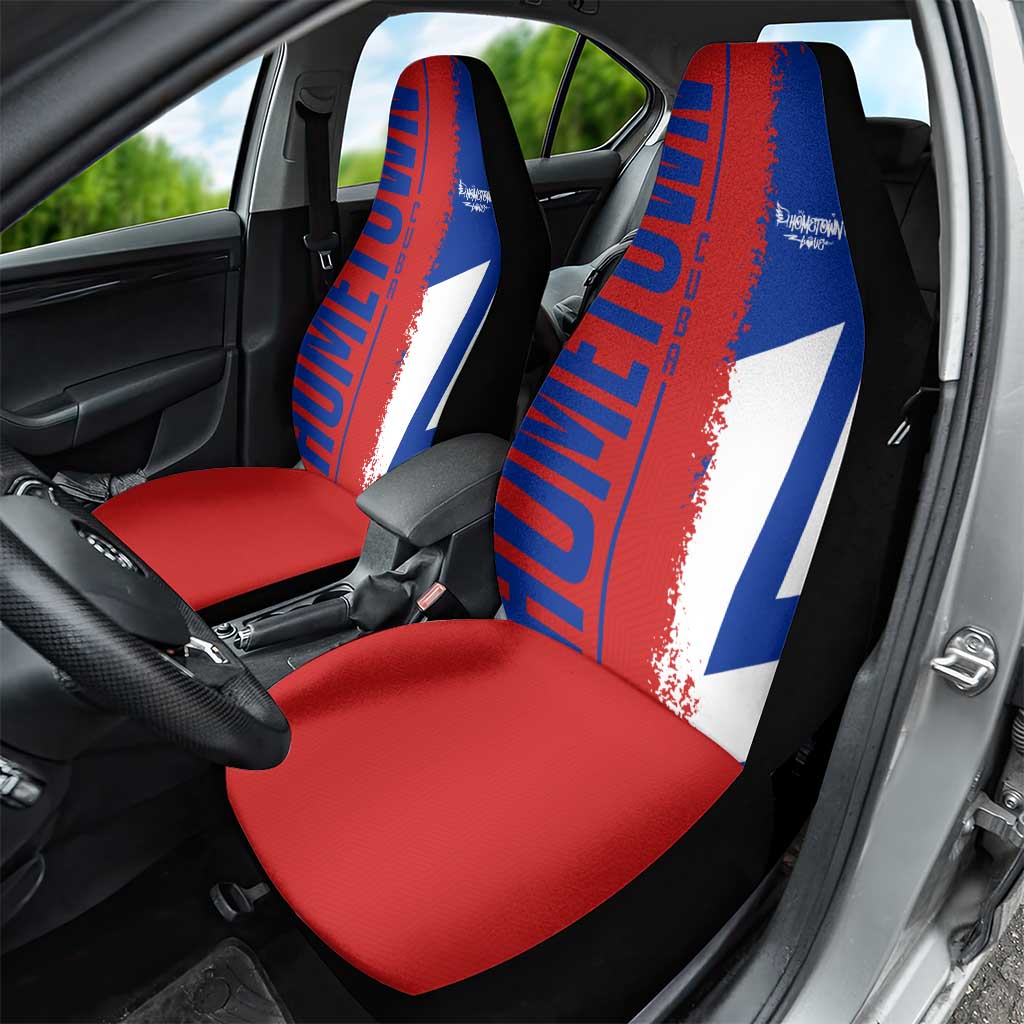 Hometown Czechia Car Seat Cover Flag and Map - Wonder Print Shop