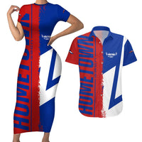 Hometown Czechia Couples Matching Short Sleeve Bodycon Dress and Hawaiian Shirt Flag and Map - Wonder Print Shop