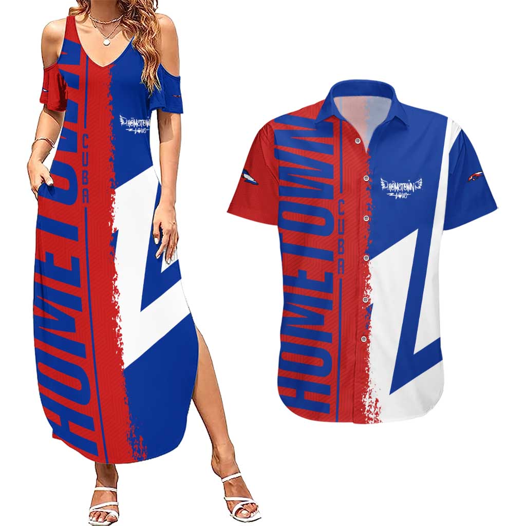 Hometown Czechia Couples Matching Summer Maxi Dress and Hawaiian Shirt Flag and Map - Wonder Print Shop