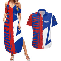 Hometown Czechia Couples Matching Summer Maxi Dress and Hawaiian Shirt Flag and Map - Wonder Print Shop