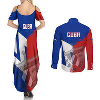 Hometown Czechia Couples Matching Summer Maxi Dress and Long Sleeve Button Shirt Flag and Map - Wonder Print Shop