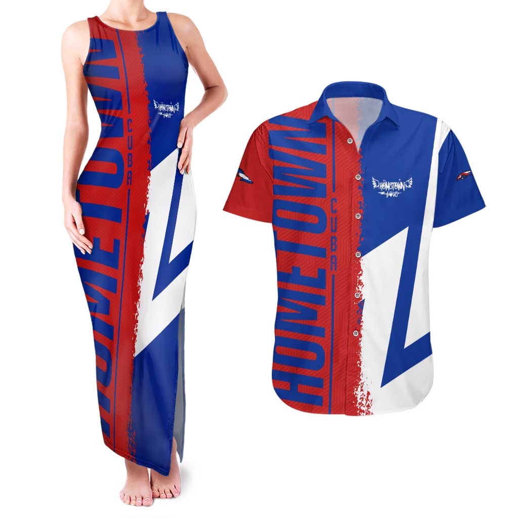 Hometown Czechia Couples Matching Tank Maxi Dress and Hawaiian Shirt Flag and Map - Wonder Print Shop