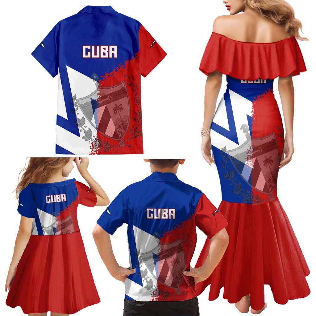 Hometown Czechia Family Matching Mermaid Dress and Hawaiian Shirt Flag and Map - Wonder Print Shop