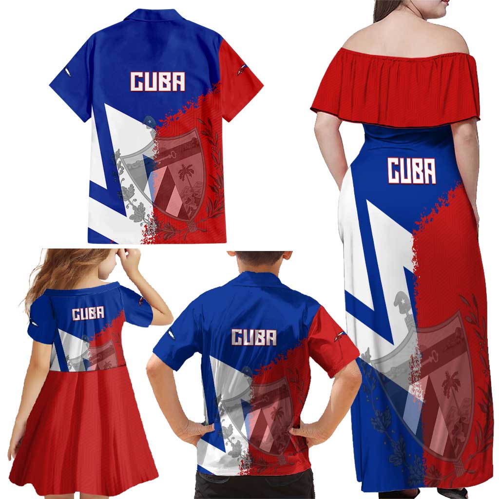 Hometown Czechia Family Matching Off Shoulder Maxi Dress and Hawaiian Shirt Flag and Map - Wonder Print Shop