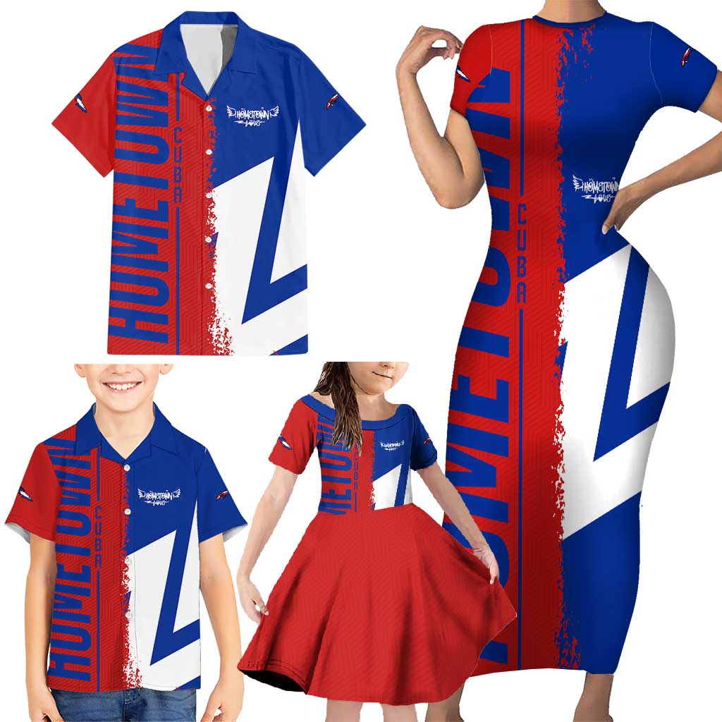 Hometown Czechia Family Matching Short Sleeve Bodycon Dress and Hawaiian Shirt Flag and Map - Wonder Print Shop