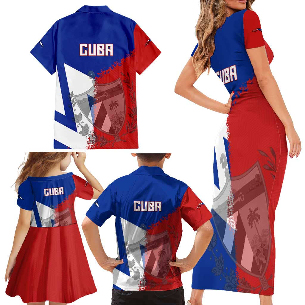 Hometown Czechia Family Matching Short Sleeve Bodycon Dress and Hawaiian Shirt Flag and Map - Wonder Print Shop