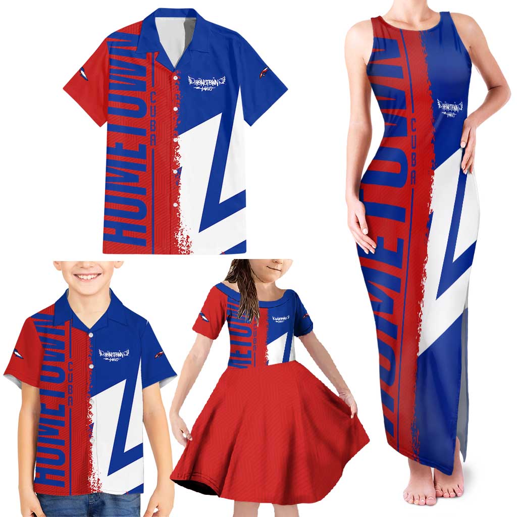 Hometown Czechia Family Matching Tank Maxi Dress and Hawaiian Shirt Flag and Map - Wonder Print Shop