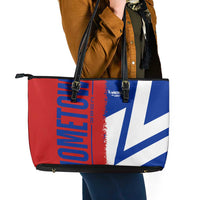 Hometown Czechia Leather Tote Bag Flag and Map - Wonder Print Shop