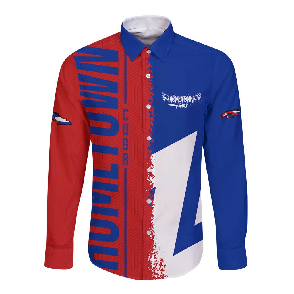 Hometown Czechia Long Sleeve Button Shirt Flag and Map - Wonder Print Shop