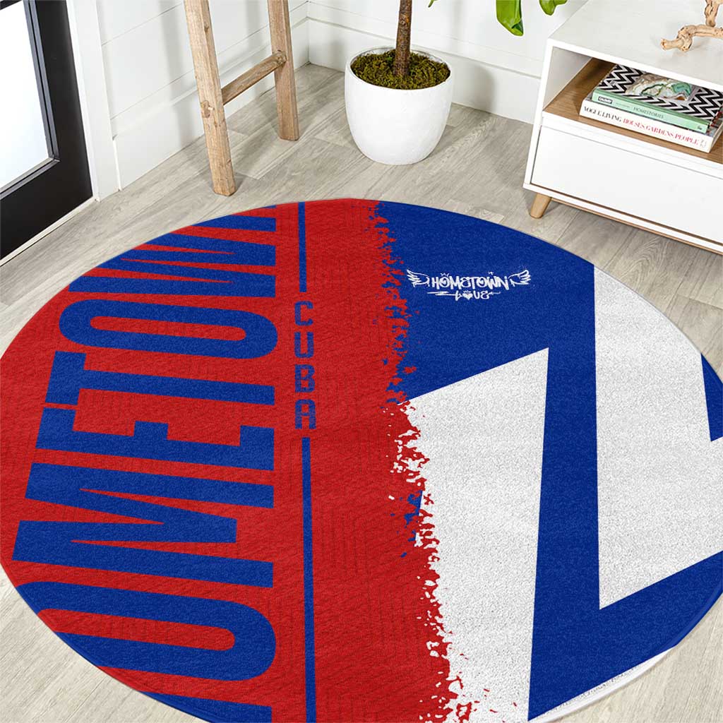 Hometown Czechia Round Carpet Flag and Map
