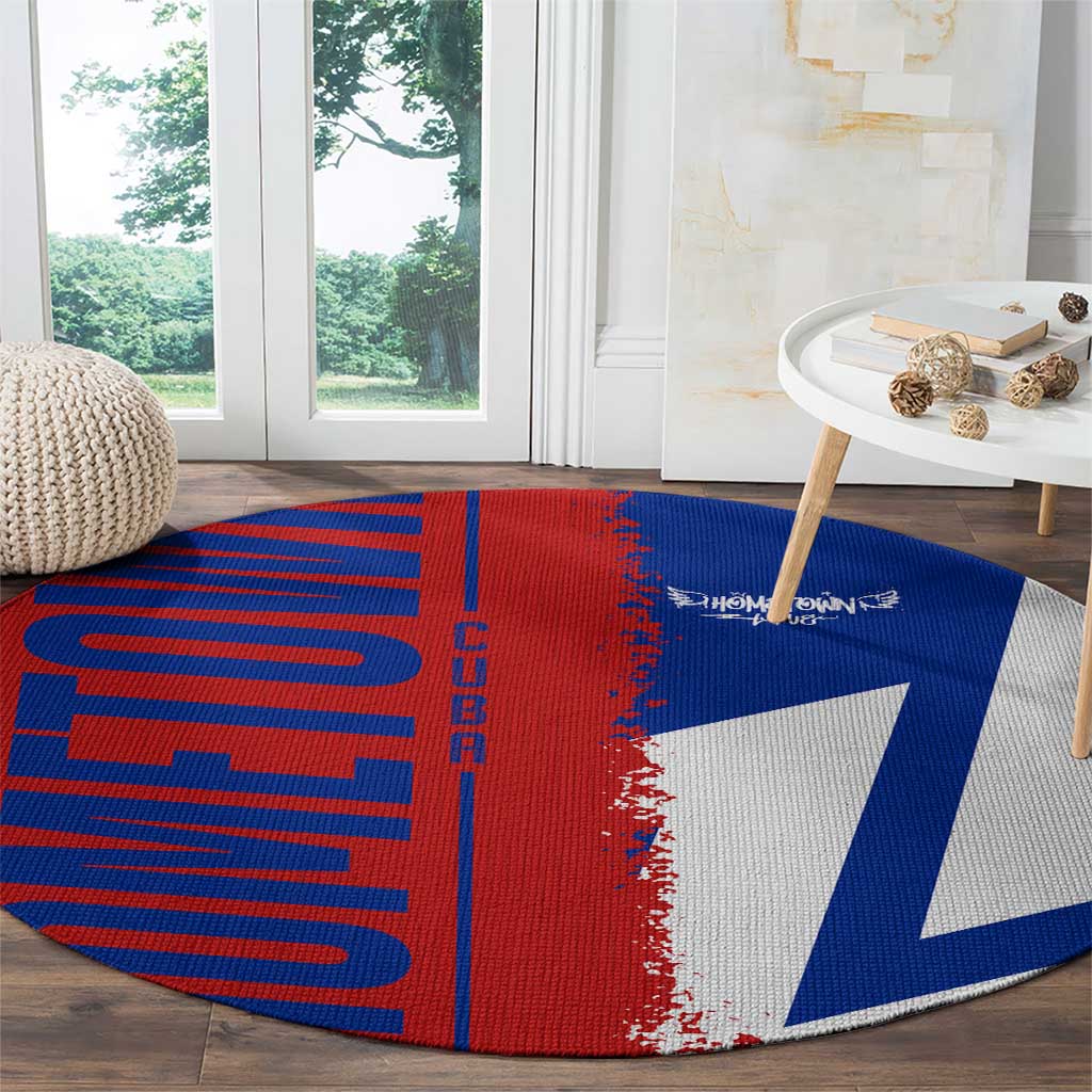 Hometown Czechia Round Carpet Flag and Map