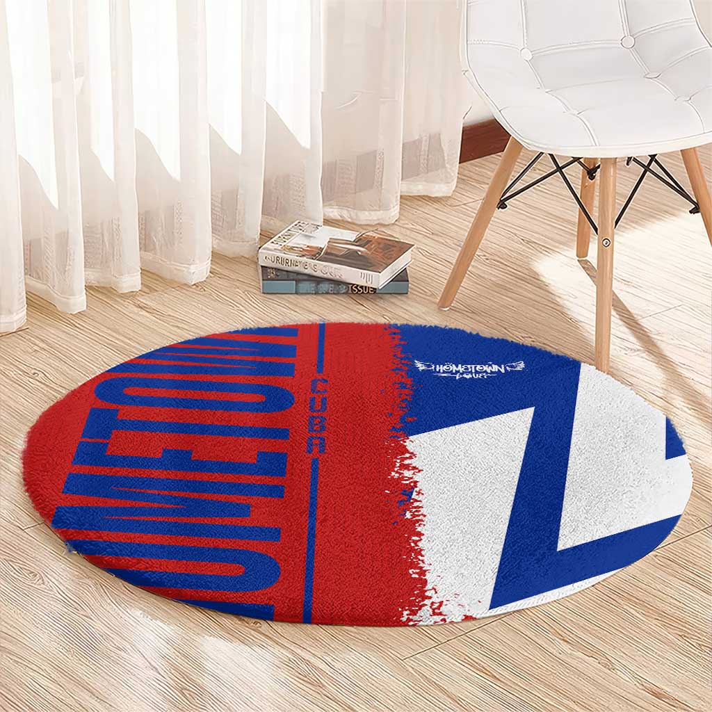 Hometown Czechia Round Carpet Flag and Map