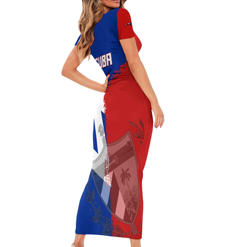 Hometown Czechia Short Sleeve Bodycon Dress Flag and Map - Wonder Print Shop