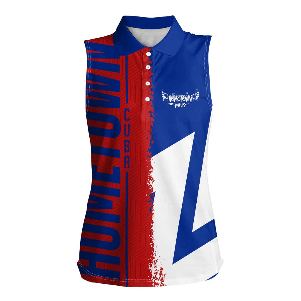 Hometown Czechia Women Sleeveless Polo Shirt Flag and Map - Wonder Print Shop